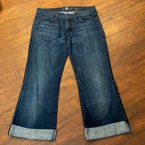 Wide legged cropped jeans seven of all man kind